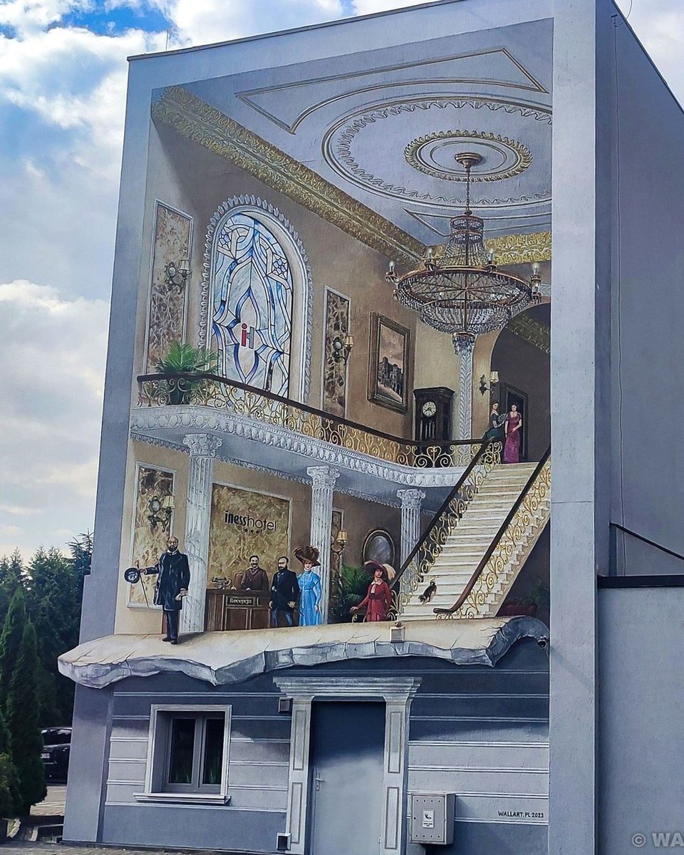 BlueBird270956's tweet photo. Imponujący trójwymiarowy mural 
autorstwa WALLART w Łodzi, Poland.

#StreetArt https://t.co/e8mBokDxMi