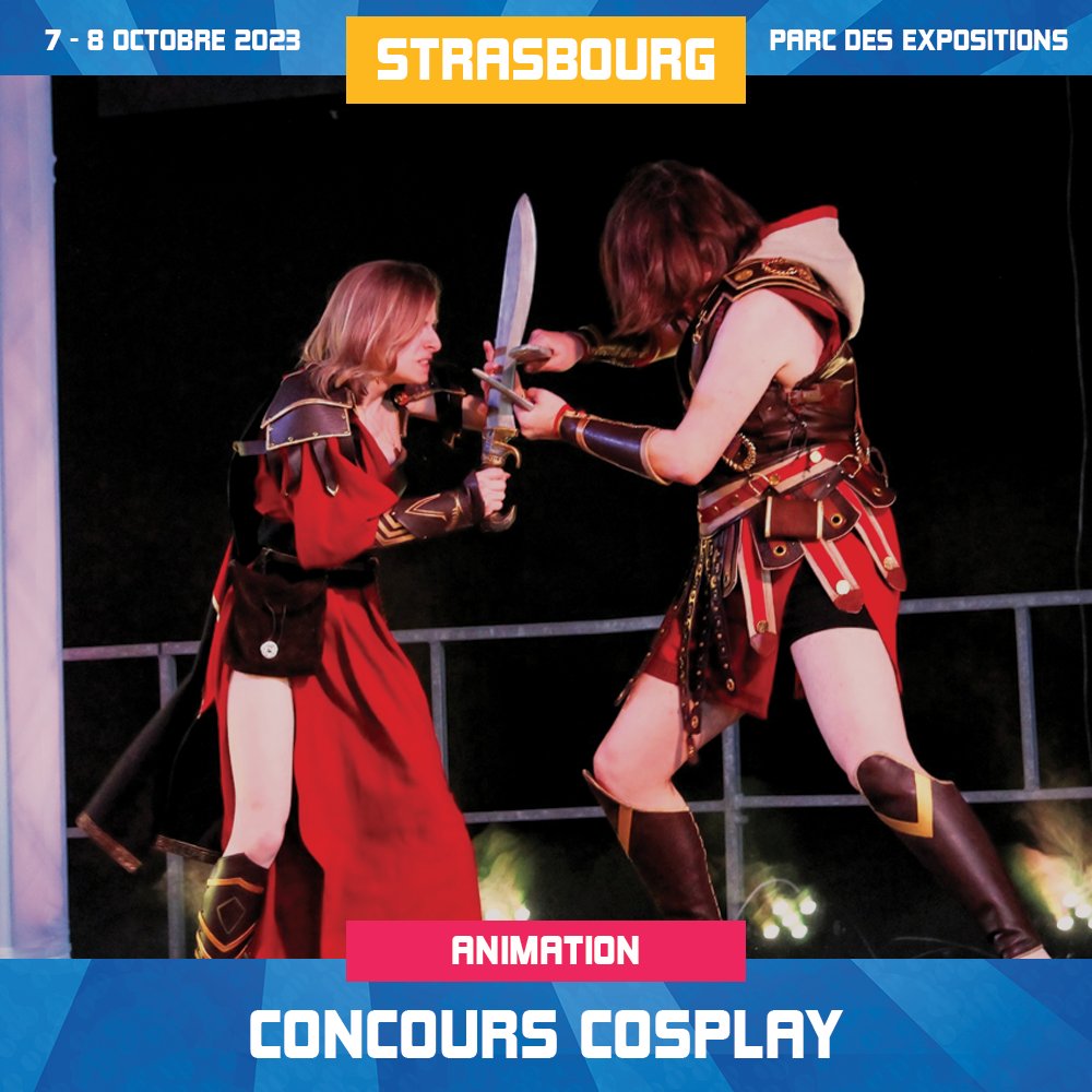 ⭐️ 𝗜𝗡𝗦𝗖𝗥𝗜𝗣𝗧𝗜𝗢𝗡 𝗖𝗢𝗦𝗣𝗟𝗔𝗬 ⭐️

✅ Les inscriptions pour le CONCOURS COSPLAY du samedi 7 octobre sont désormais OUVERTES et accessibles sur notre site internet !

📷 : Willaar &amp; Elven Cosplay

#Gamefest #GamefestStrasbourg #Strasbourg #Cosplay #PopCulture #Event