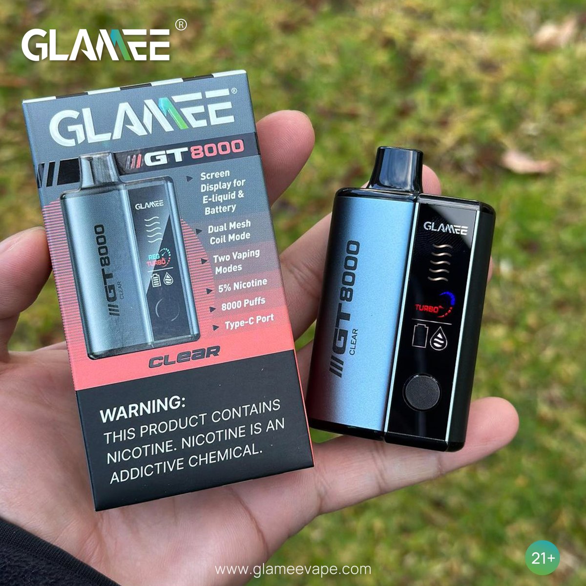 glameevape's tweet photo. Handcheck with the CLEAR flavor of #GlameeGT8000 📷
Enjoy the TURBO mode vaping~
.
.
.
.
https://t.co/1yuzsOGECA
#Glamee #vaper #VAPEUSA #Glameevape #vape #vapecommunity #disposablevape #vapesociety #vapelyfe #vaping #quitsmoking #vapefriends #vapeon #USvapers #vapepics https://t.co/bqtpQzXag4