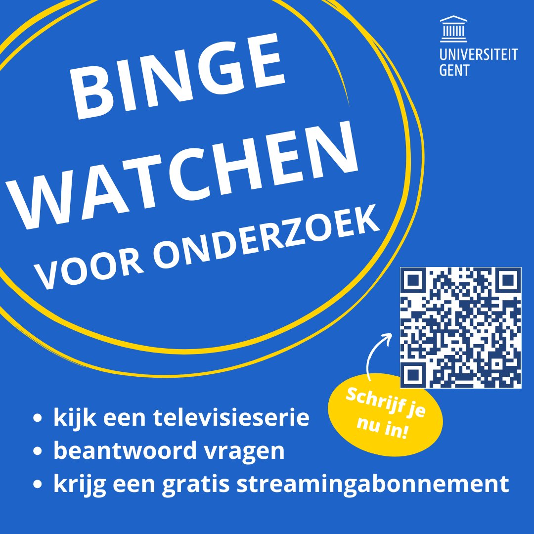 maxine_dwh's tweet photo. *Mensen gezocht om te ‘bingewatchen’ voor onderzoek*

Schrijf je in door de QR-code op de foto te scannen of door te klikken op deze link: https://t.co/zIsSktZXSA

Hartelijk bedankt voor de hulp! https://t.co/Trf0GHQtmL