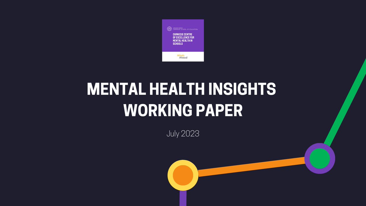 Have you checked out the newest issue of the #MentalHealth in Schools Working Paper? Jez has contributed vital new research to the July 2023 @SchoolMHealth publication! His article extensively analyses rising anxiety levels in adolescents. Read it here: leedsbeckett.ac.uk/research/carne…