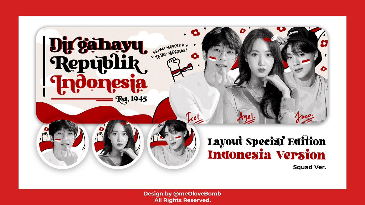 meOchibites's tweet photo. help RT ya meOongs! 😋🇮🇩

karena sebentar lagi 17 agustus, piya open buat INDEPENDENCE DAY layout special edition 😼🇮🇩

bisa mulai diorder besok (10/08), untuk detail harga dan lainnya cek tweet dibawah yaah! avail SINGLE, COUPLE ATAU SQUAD. ayo jajaan layout 17an!

#zonauang https://t.co/7JcJBydehf