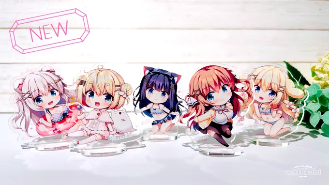 夏コミ新作トレーディングアクスタ! ももちゃんたちはお揃い柄の水着です