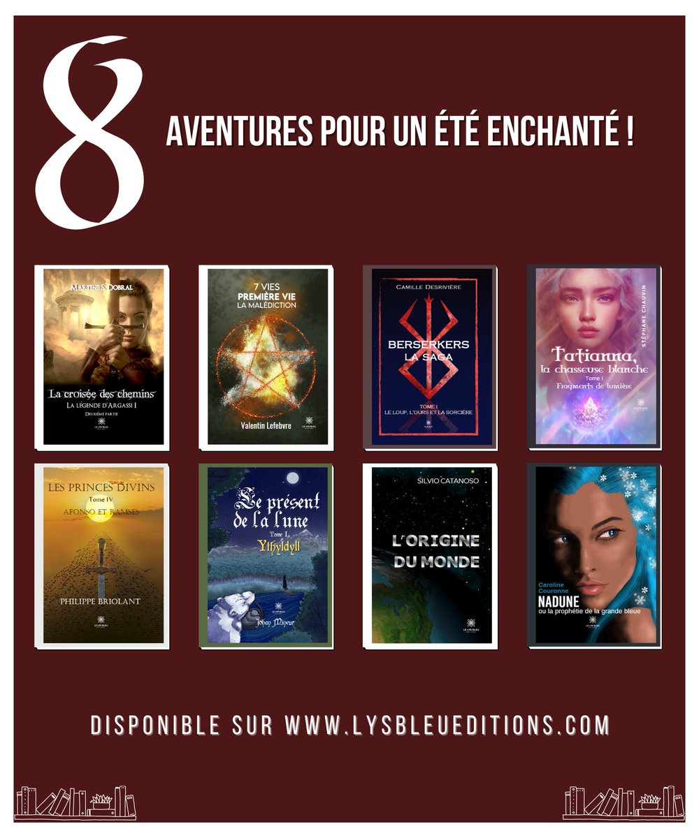 📷Plongez dans 8 romans fantasy estivaux envoûtants, vous transportant vers des mondes mystérieux et enchanteurs. Embarquez dès aujourd'hui !
Partez à la quête de votre prochaine aventure littéraire dès aujourd'hui en un seul sortilège. 📷lysbleueditions.com