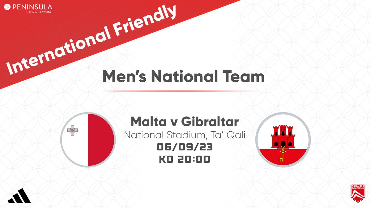 GibraltarFA's tweet photo. ⏳
⚽️ Malta 🇲🇹 🆚 Gibraltar 🇬🇮
📅 6th September 2023
🏟️ National Stadium, Ta’ Qali 🇲🇹 https://t.co/hfIdVME08m