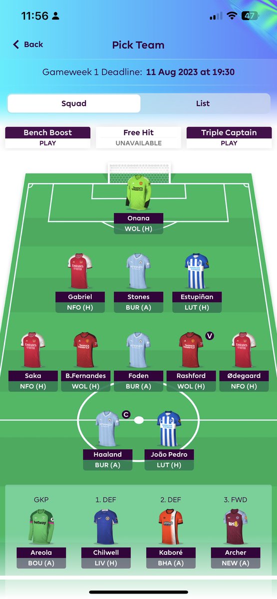 R3htaf's tweet photo. @fpl_doktorn Blev lite snabba ändringar nu då jag är lite osäker på Ramsdale under säsong, vad tror du om denna? https://t.co/UW88hcAwAu