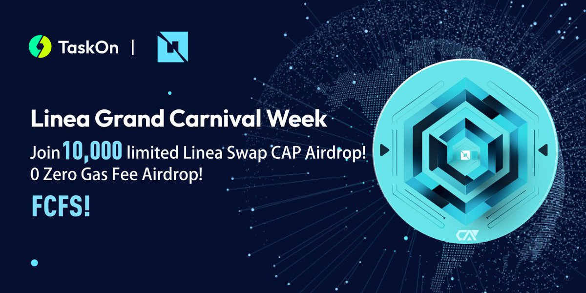 🚀Get ready for #Linea Grand Carnival Week with <a href="/Linea_swap/">xofjuiwmezv</a> on <a href="/taskonxyz/">TaskOn | Ultimate Web3 Community Growth Platform</a>!

🎁10,000 limited #CAPs are up for grabs!

👇Claim your rewards
taskon.xyz/campaign/detai…

 #TaskOn #Web3 #Crypto #Airdrop