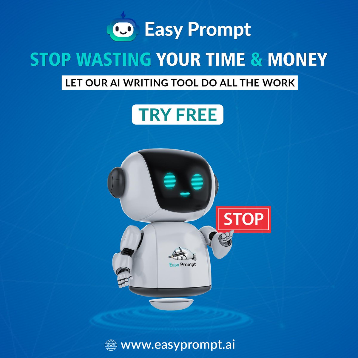 🚀 Revolutionize Your Writing with EasyPrompt.ai! 📝✨ 
For More Info Visit Our Site: easyprompt.ai or mail us: Info@easyprompt.ai
#EasyPromptAI #WritersCompanion #AIWritingTool #UnleashYourCreativity #AI #ArtificialIntelligence #Productivity #Innovation