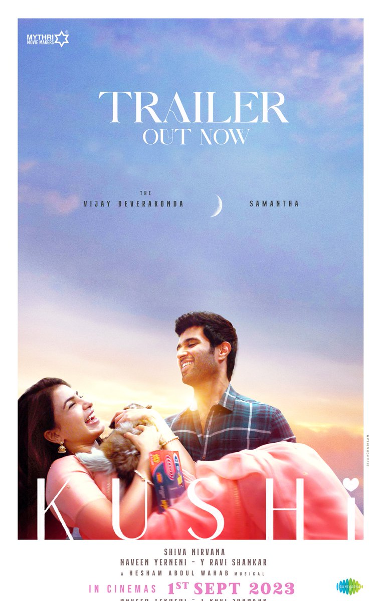 On SEPT 1st
We bring to the world
Full #Kushi ❤️

bit.ly/KushiTrailer

#KushiTrailer