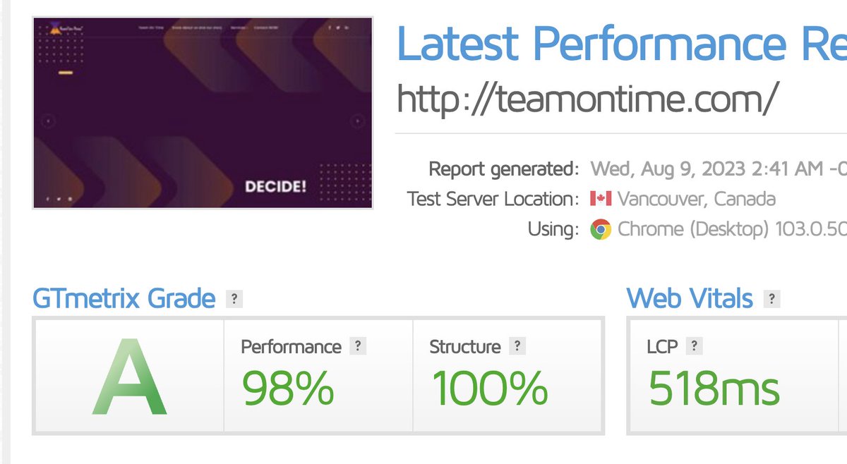 MailSneh's tweet image. Finallyyyy!!!!
After 2 days of launch, We got the performance we required.

#gtmetrix #google #seo #performance #structure #score #ranking #branding #marketing #developer #launch #webdesign #development