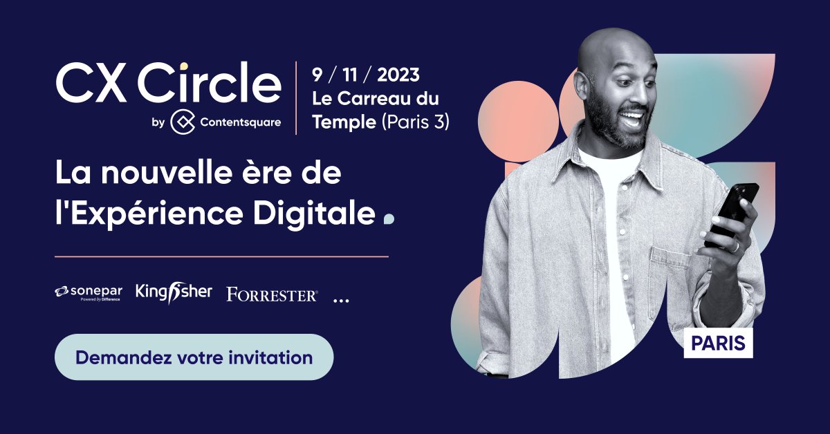 ⏱️ Le compte à rebours est lancé : CX Circle Paris revient le jeudi 9 novembre au Carreau du Temple !  Demandez votre invitation dès maintenant : okt.to/skqXGU #ExperienceUtilisateur #Digital #UX #DXA #MoreHumanAnalytics #CXcircleParis #CXcircle2023