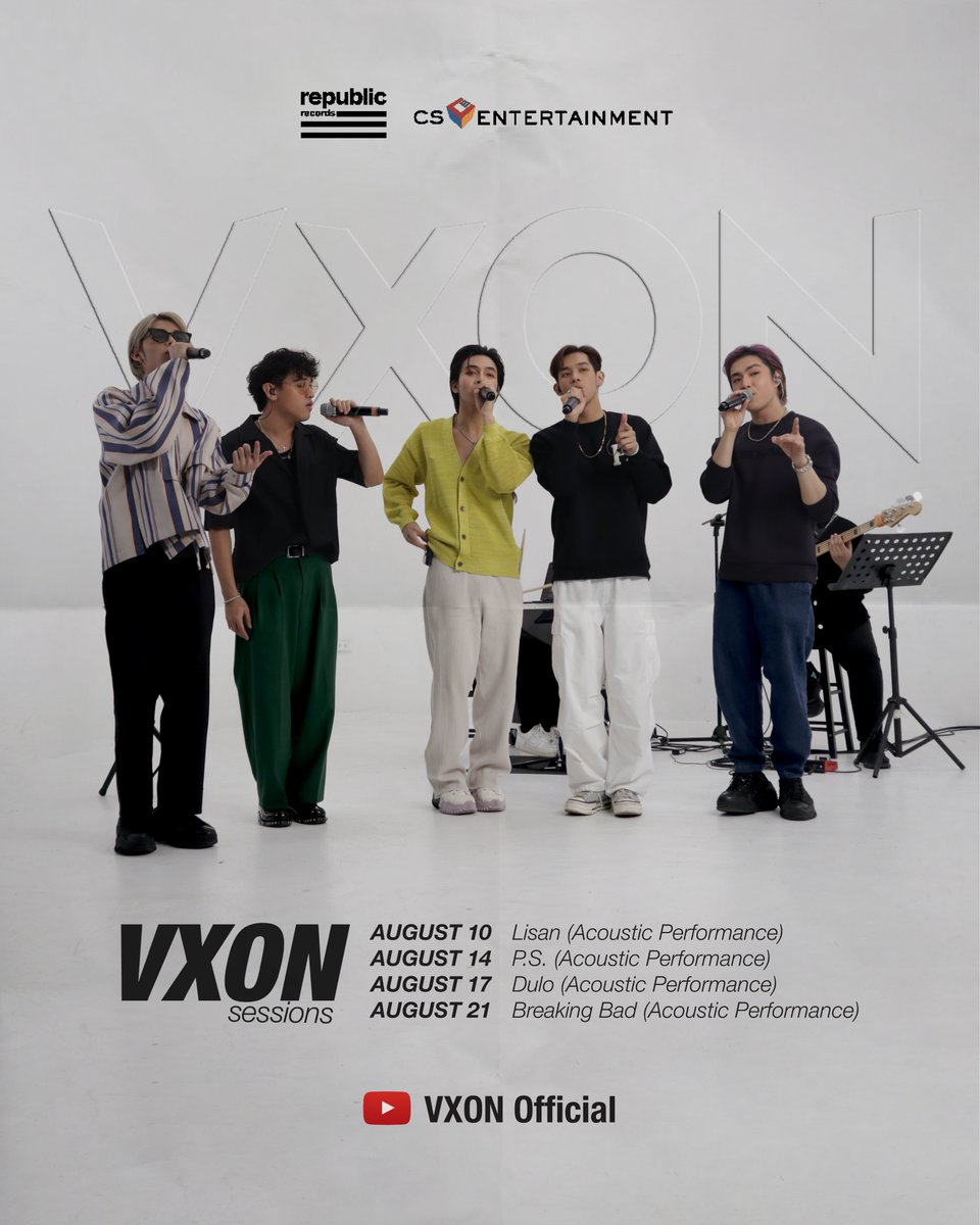 Abang na! 🔥 

VXON Sessions | VXON Official YT 
Presented by <a href="/RepublicRec_PH/">Republic Records PH</a>, <a href="/cornerstone_ofc/">Cornerstone Entertainment</a> 

#VXON #VXONSessions