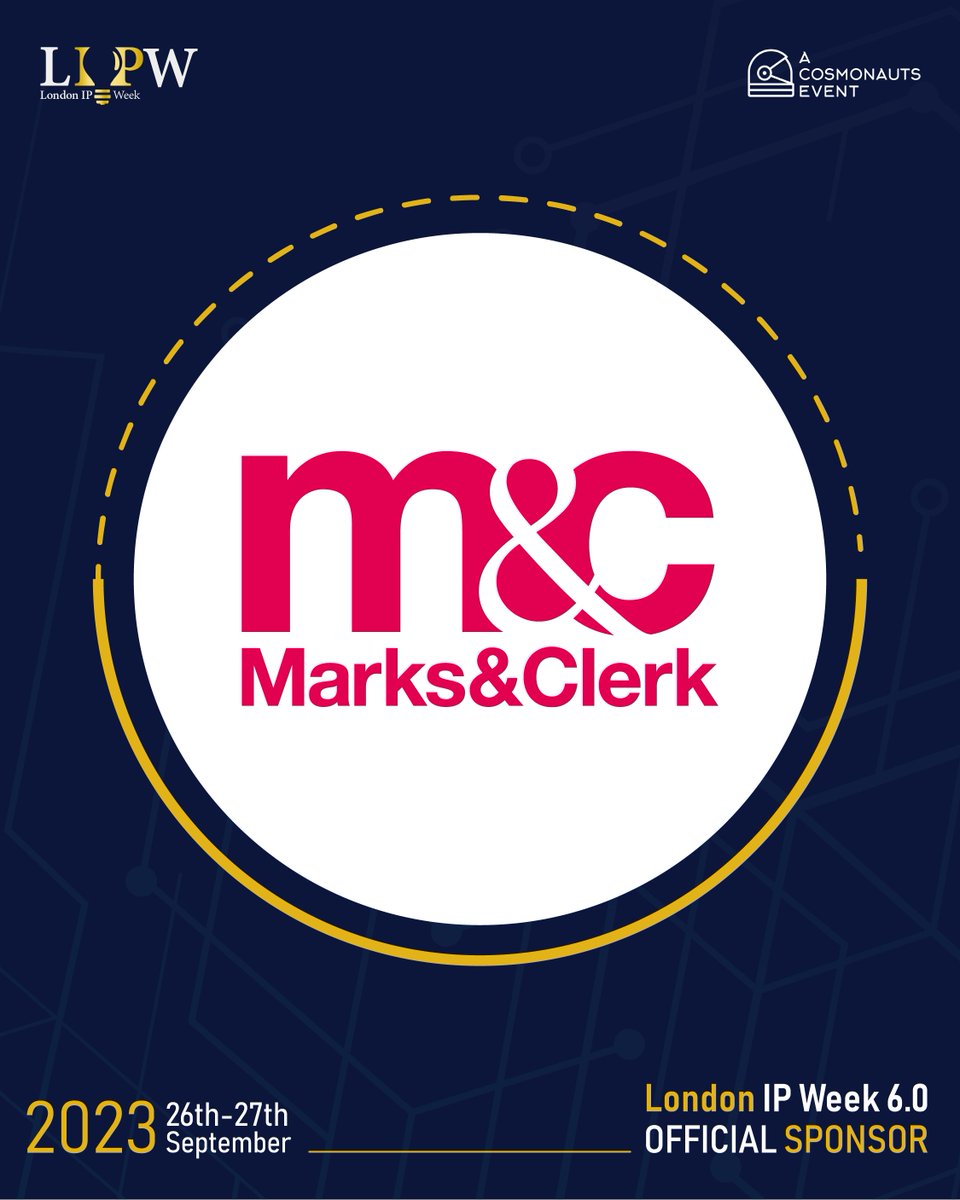 🤸 Attention folk! Marks & Clerk has joined as an official sponsor of London IP Week! 🎟️ Join us at London IP Week and meet the experienced team from Marks & Clerk today! → londonipweek.com/event-details/… #LIPW