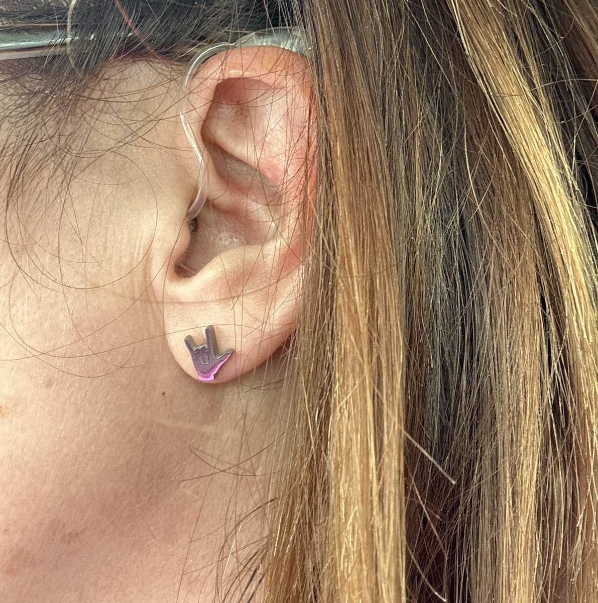 Wearing our i love you earrings today 🤟 #deafawareness