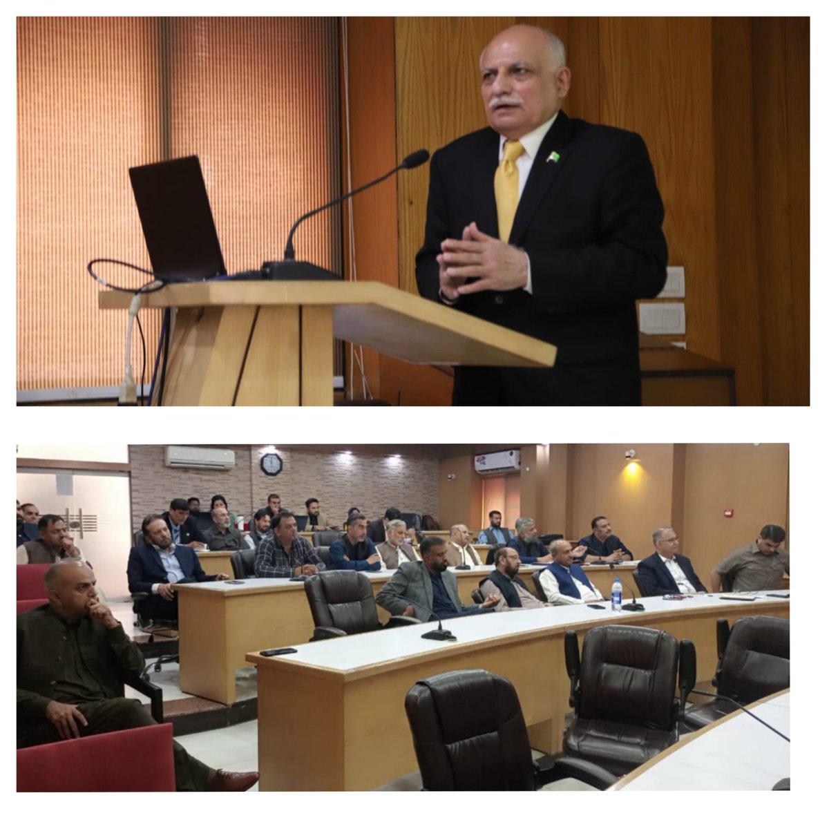 On August 1st, 2023, Majyd Aziz, President Global Compact Network Pakistan, presented two lectures on "Corporate Culture" and "What the Private Sector Expects from Academia" to executives and officers of DHA Karachi at DHA Suffa University.
<a href="/MajydAziz/">MAJYD AZIZ مجید عزیز</a> <a href="/lifeatdsu/">DHA Suffa University</a>