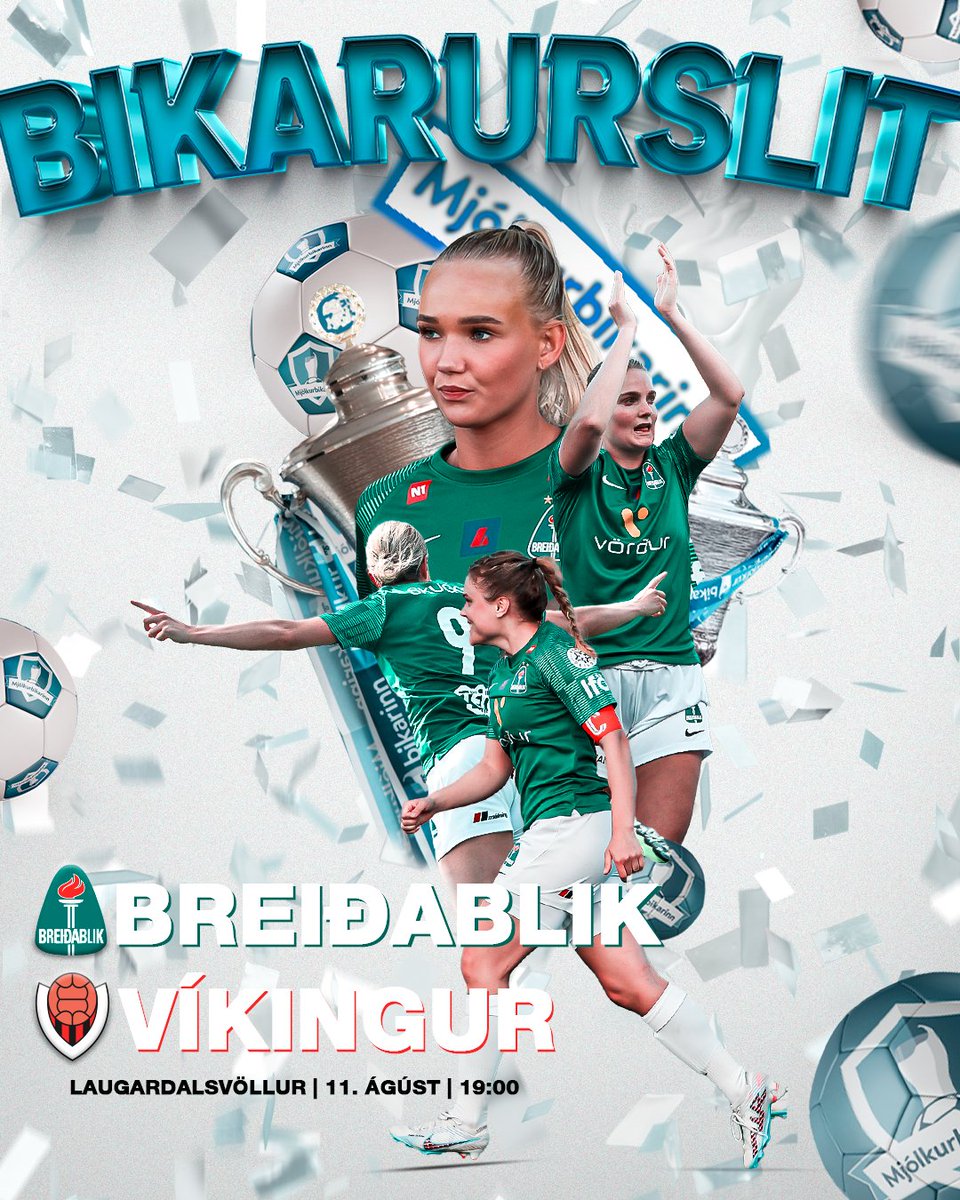 BreidablikFC's tweet photo. Bikarúrslitaleikurinn  við Víking er á föstudaginn❗️

Markmiðið okkar er einfalt, við ætlum að sækja Mjólkurbikarinn í Kópavoginn og við ætlum að slá áhorfendametið á bikarúrslitaleik sem er 2.435 frá árinu 2015👏

Miðasala fer fram hér: https://t.co/KJ52mMD3mw

#áhorfendamet https://t.co/633DtAQtrs