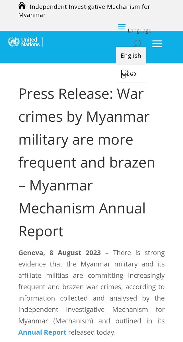 MayWongST's tweet photo. #UN #IIMM releases #Myanmar report documenting "dramatic increase in war crimes and crimes against humanity in the country". Adds the atrocities committed by #military with aerial bombings &amp; razed villages "particularly shocking" https://t.co/mq8p6eVG9E #WhatsHappeningInMyanmar https://t.co/l9mo2jynD1