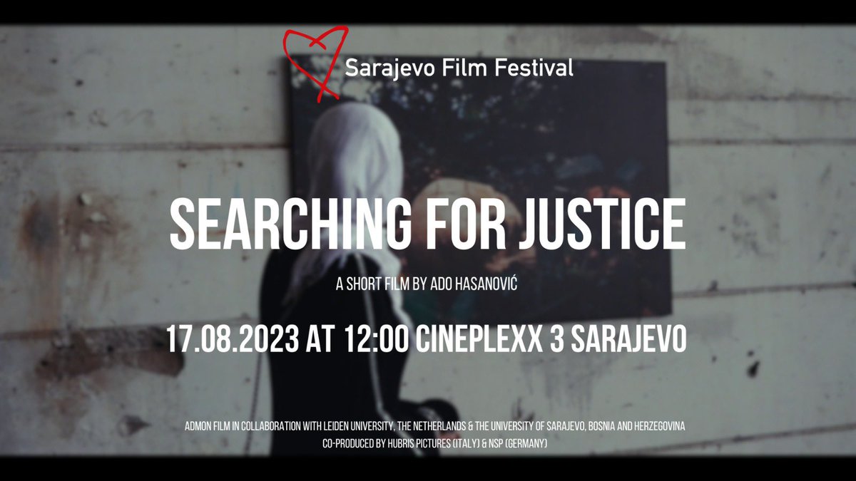 ado_hasanovic's tweet photo. My latest short film "Searching for Justice," produced by Admon Film in collaboration with Leiden University and Sarajevo University is selected at the Sarajevo Film Festival, section BH Film Program https://t.co/TclVha52rb