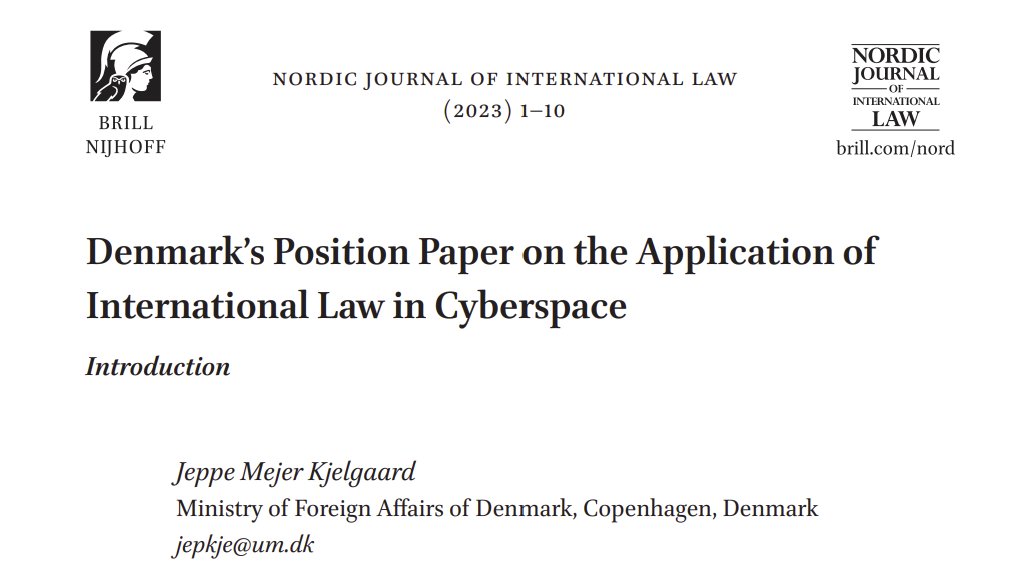 KuboMacak's tweet photo. Two States have recently issued position papers on int'l law in cyberspace: Costa Rica 🇨🇷 and Denmark 🇩🇰

You will find both in the #CyberLawToolkit database: https://t.co/14C1SYdhlx

The Toolkit allows you to research and compare national positions of 30 States (and counting!) https://t.co/1VzSh8Hi9G