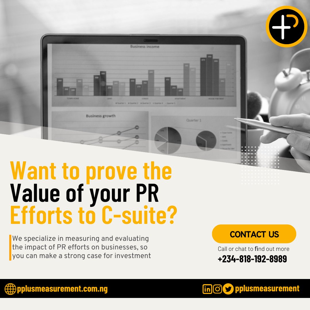 pplusmeasure's tweet image. Striving to showcase the true value of your #PublicRelations efforts to the C-suite? 📊

Our expert team specializes in showcasing the tangible value of your #PR efforts where it truly matters. 

Let&apos;s collaborate to turn your PR successes into C-suite victories! 🏆

 #PRValue