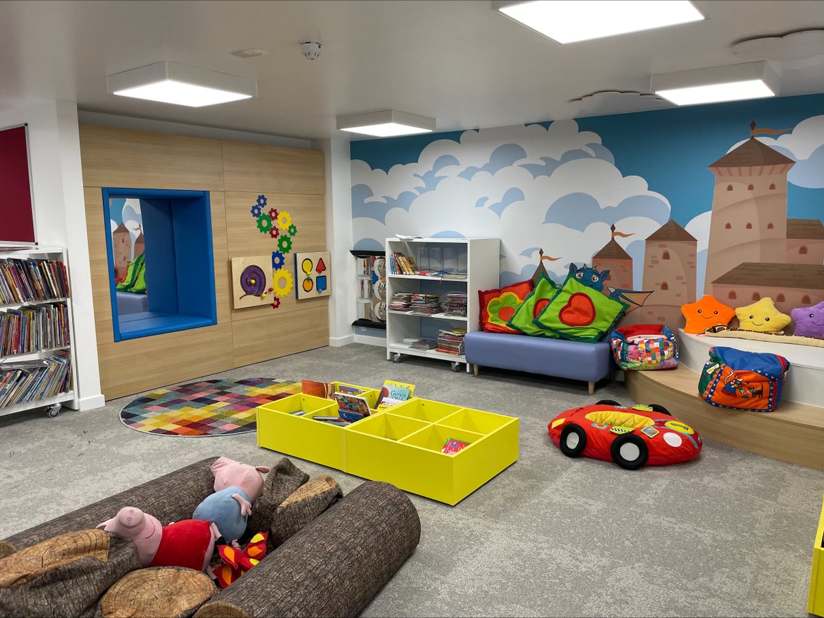 artizanlibrary's tweet photo. Have you visited our new Children's Library yet? If you look closely you can spot #Coltale the dragon peeping from behind a cushion. https://t.co/NwWtkZ3jSD