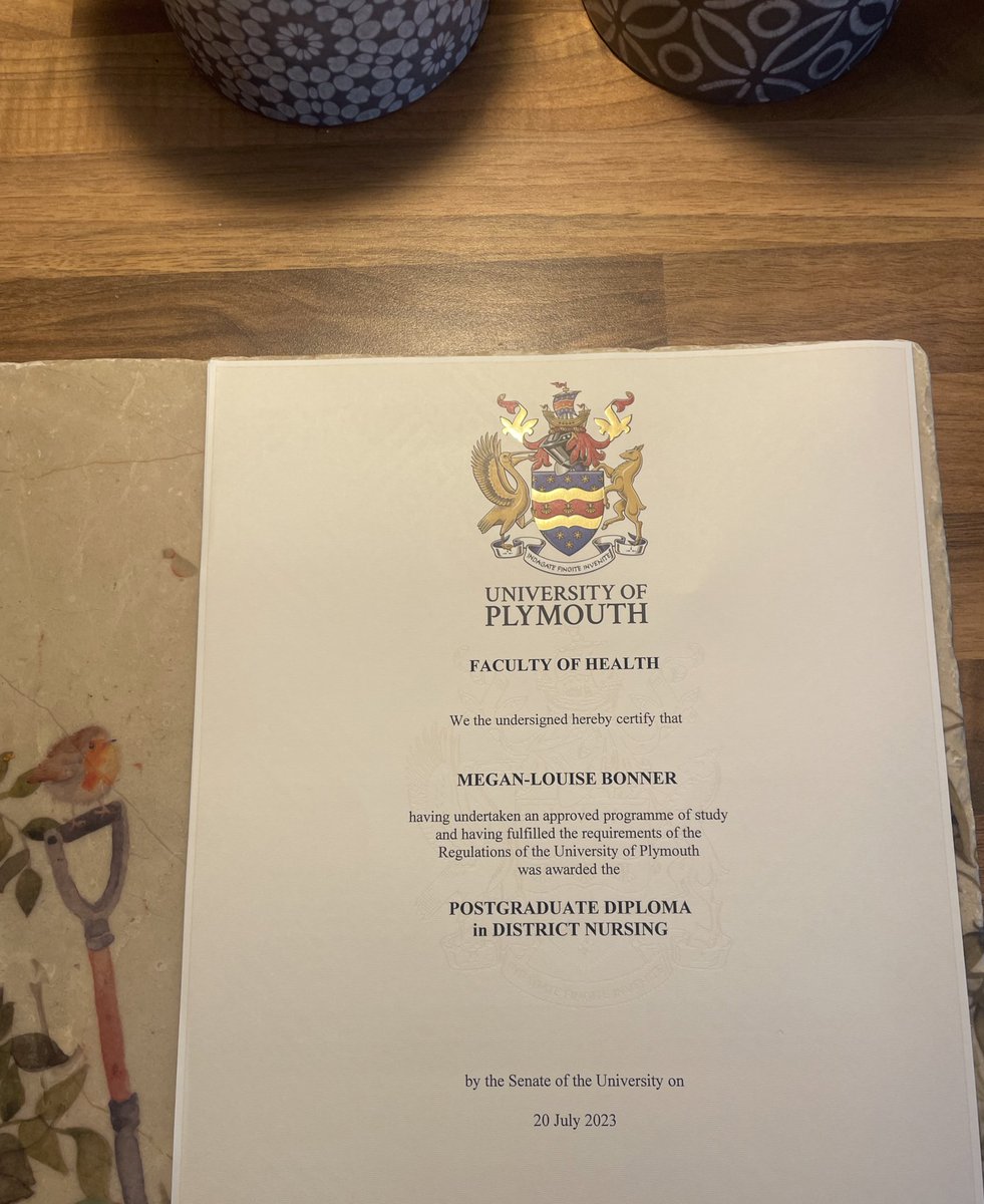 This arrived this morning! 
So proud of what I’ve achieved, it’s been a challenging few years but the hard work and dedication got me through. 
I absolutely love my job 💙👩🏼‍⚕️🩺💊💉

#DNSPQUoP #livewellsouthwest @livewellsw #districtnurse
#districtnursespecialistpractitioner