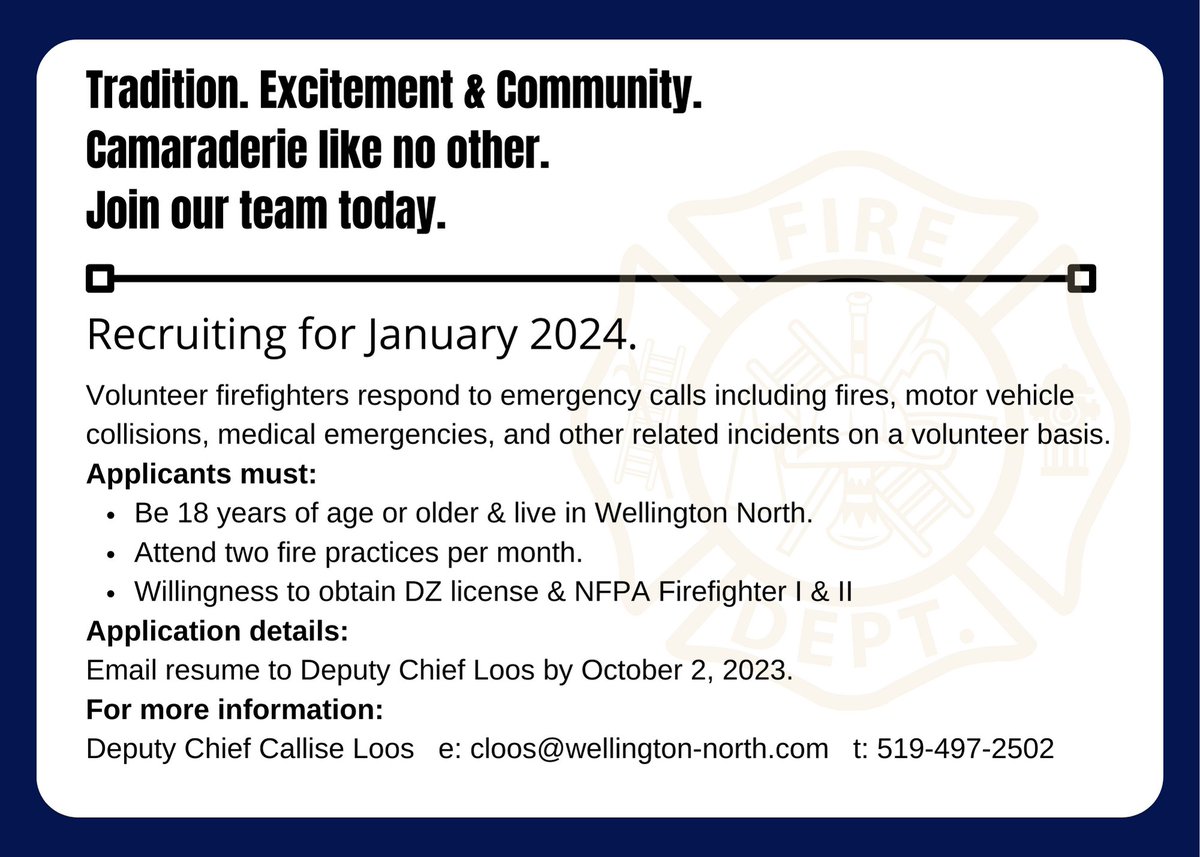 wellnorthfire's tweet photo. No hood like the brother &amp; sisterhood of the fire service!  ⛑️ If you are looking to get involved in your community, we have an opportunity for you! We are recruiting for volunteer firefighters in Wellington North to start January 2024. #WNFS https://t.co/Qg2Qelf21H
