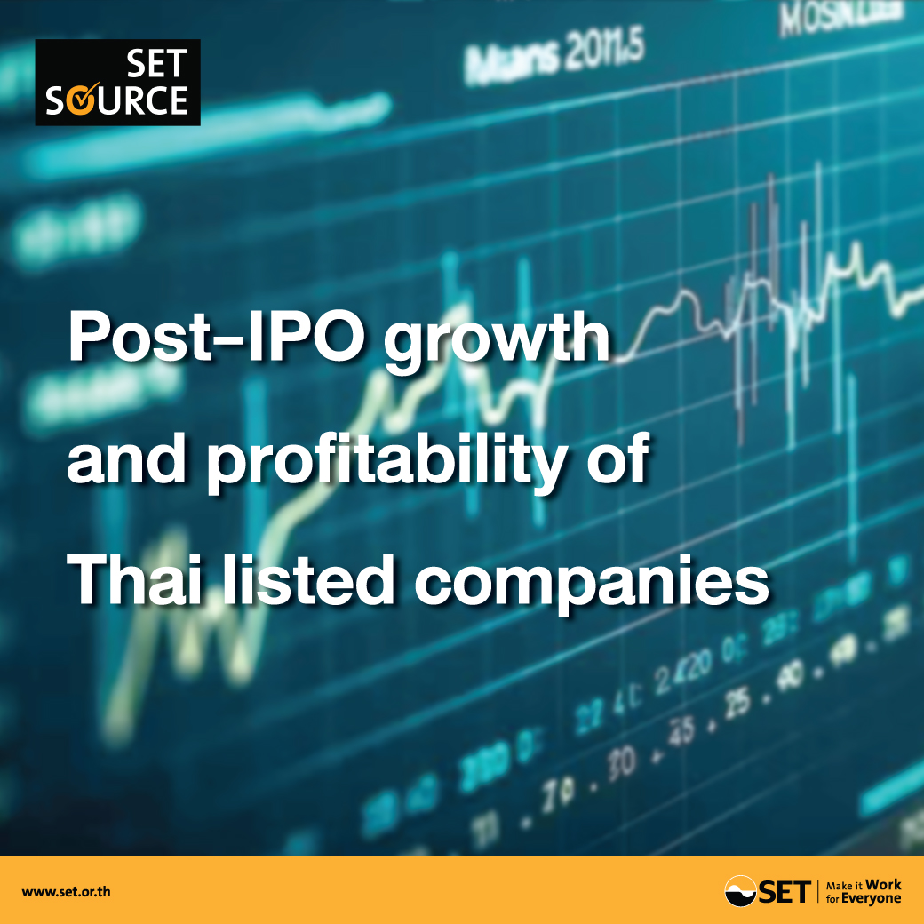 SET_Thailand_EN's tweet photo. 305 #Thaicompanies went public in the past 10 yrs, of which 30% saw average annual #revenue of more than 20% for 3 straight yrs after #IPO.
For #netprofits, nearly 50% posted average growth of more than 20% in 3 yrs after IPO.
#SET #mai
Read article: https://t.co/qZFOCnIWvh https://t.co/pvNuV9ZlPF