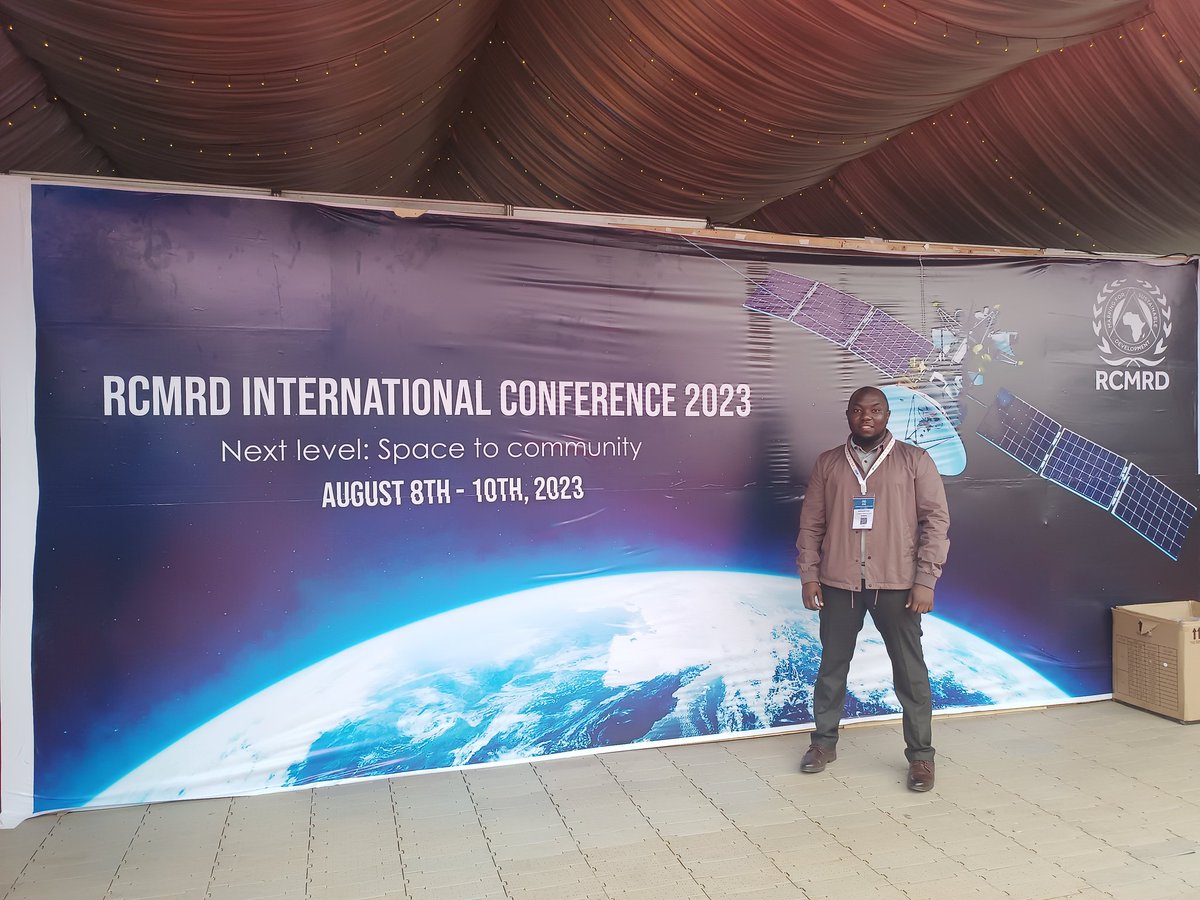 mantalyb's tweet photo. On location @RCMRD_ attending the RIC 2023 appreciating the theme "Next level: Space to Community" #RIC2023 https://t.co/X5J2cclXCt