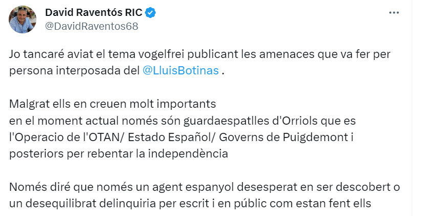 DavidReventat's tweet photo. [Atenció💥] El Gran Profeta ha revelat noms darrera de l'atemptat terrorista: Orriols, Puigdemont, Trump, el Cigronet, Miliki, el Pato Lucas, rentadores Balay, Stoltenberg i Orquesta Mondragón. Ah, i el botiguer xinés de la cantonada. Els seus tuppers són de mala qualitat. https://t.co/IMn7PmVpv2