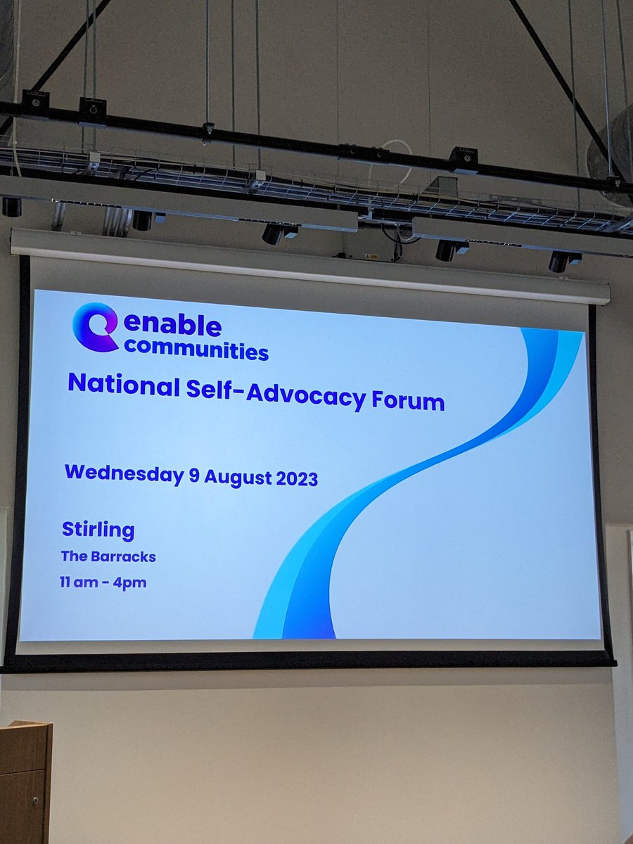 And we're off!

#EnableCommunities Self-Advocacy Forum is starting in Stirling.

<a href="/Enable_Tweets/">Enable</a>