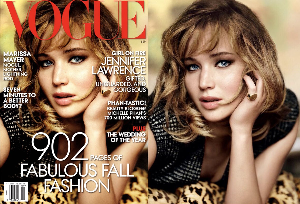in 2013 Jen lands her first Vogue US cover. Photographed by Mario Testino  in looks from Calvin Klein Collection. 902 pages. (09-Aug)...., image size:1200x816