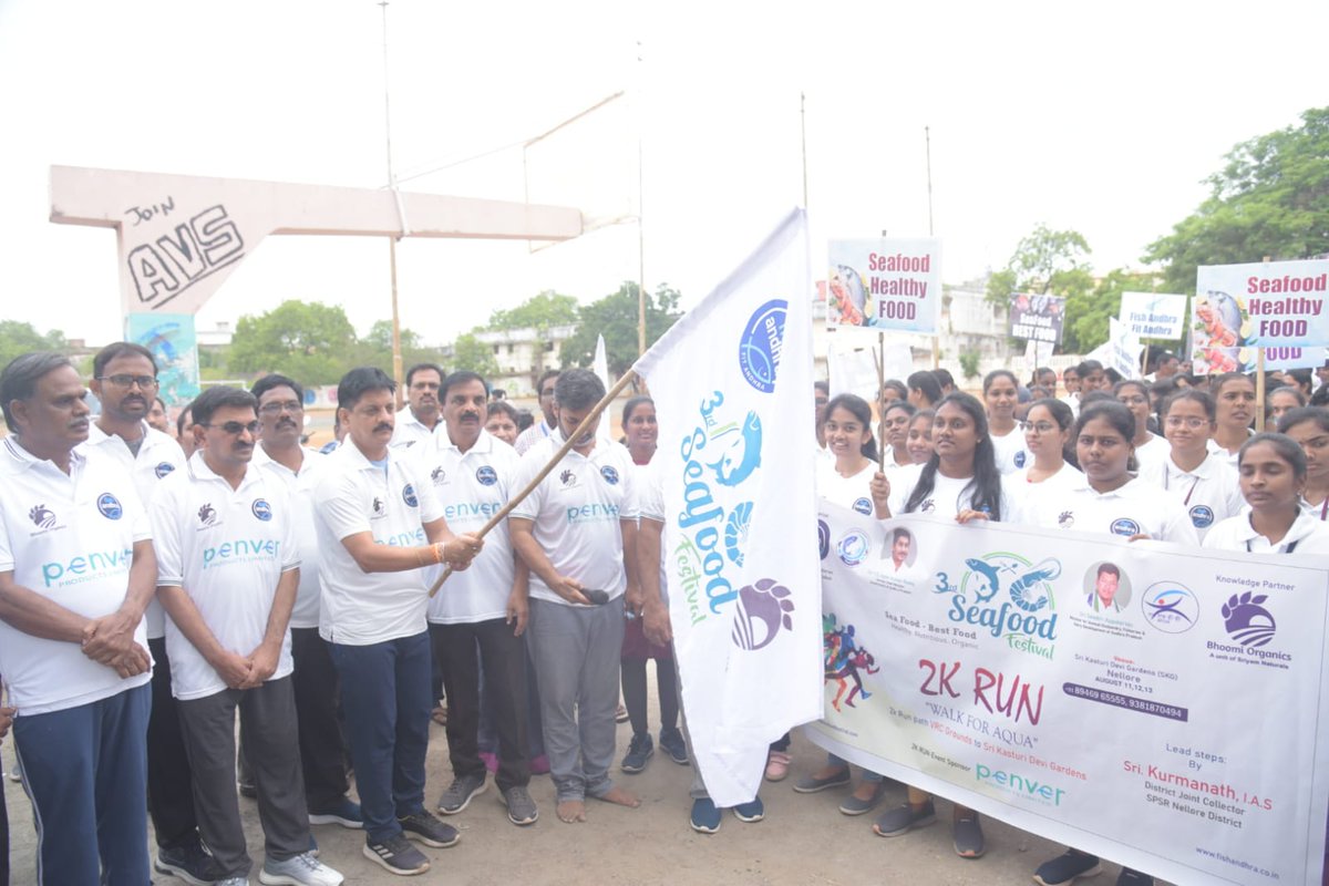 daho_spsr's tweet photo. Participated in 2K Run "Walk For Aqua" on 09.08.2023 V.R. college  Grounds  inaugurated by Honorable Joint Collector SPSR Nellore Sri Ronanki kurmanath garu. #FISHANDRA #SeaFoodFestival https://t.co/sxkOEKDGZP