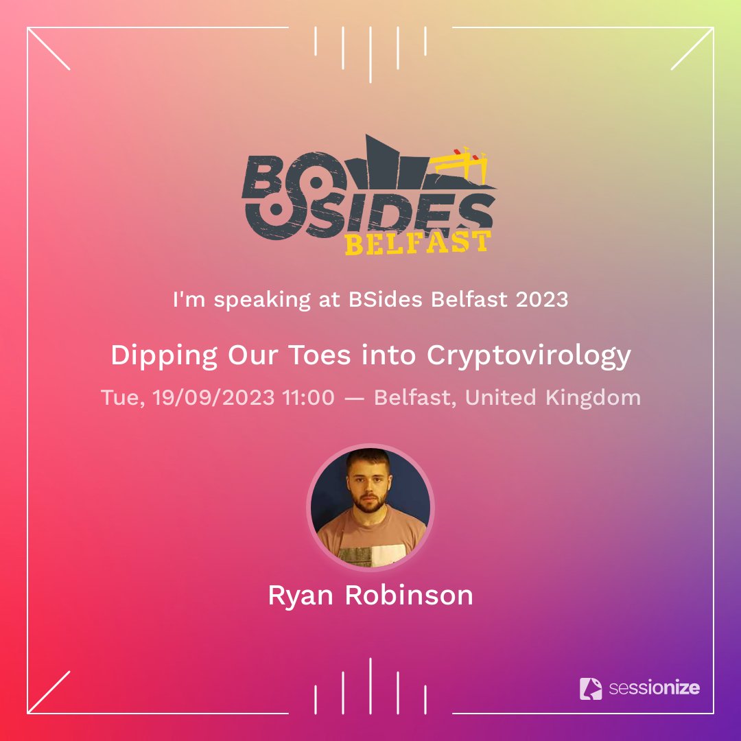 What's Happenin? Wile chuffed to say that I will be speaking at <a href="/bsidesbelfast/">BSides Belfast</a>  this year. I went to my first BSides Belfast in 2017 and am finally going to speak at it. Hope to see everyone there and bump into old friends. Big thanks to my co-author <a href="/NicoleFishi19/">Nicole</a>!