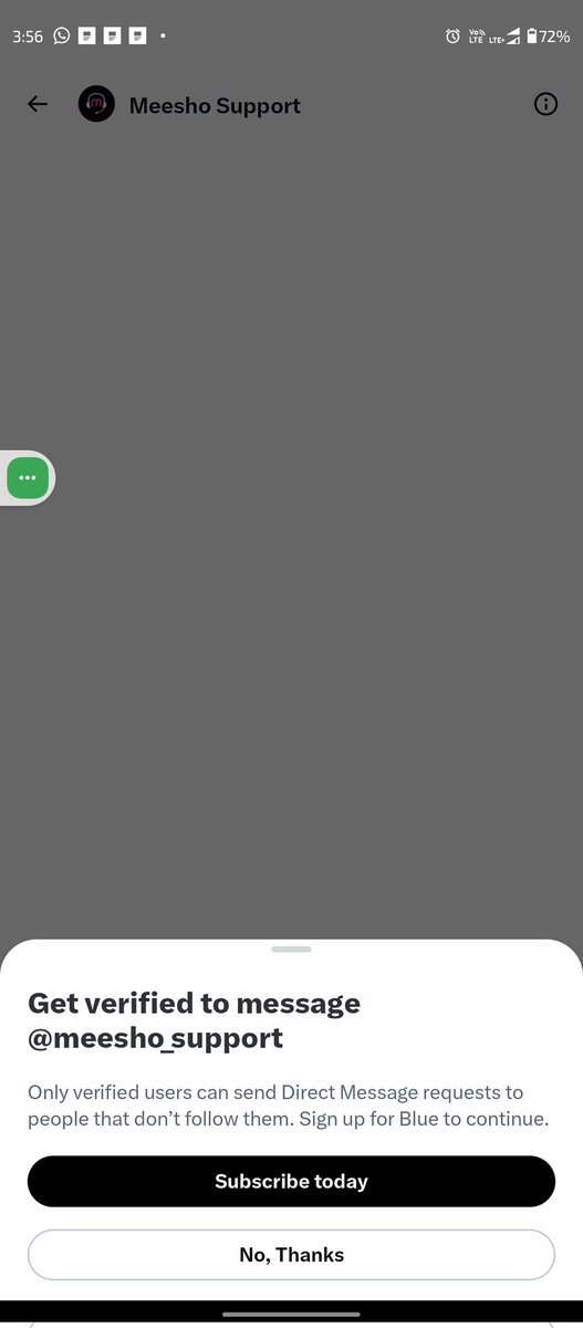 gnaneswar5's tweet photo. @meesho_support Dm message not available FYI https://t.co/exiOyXtS3S