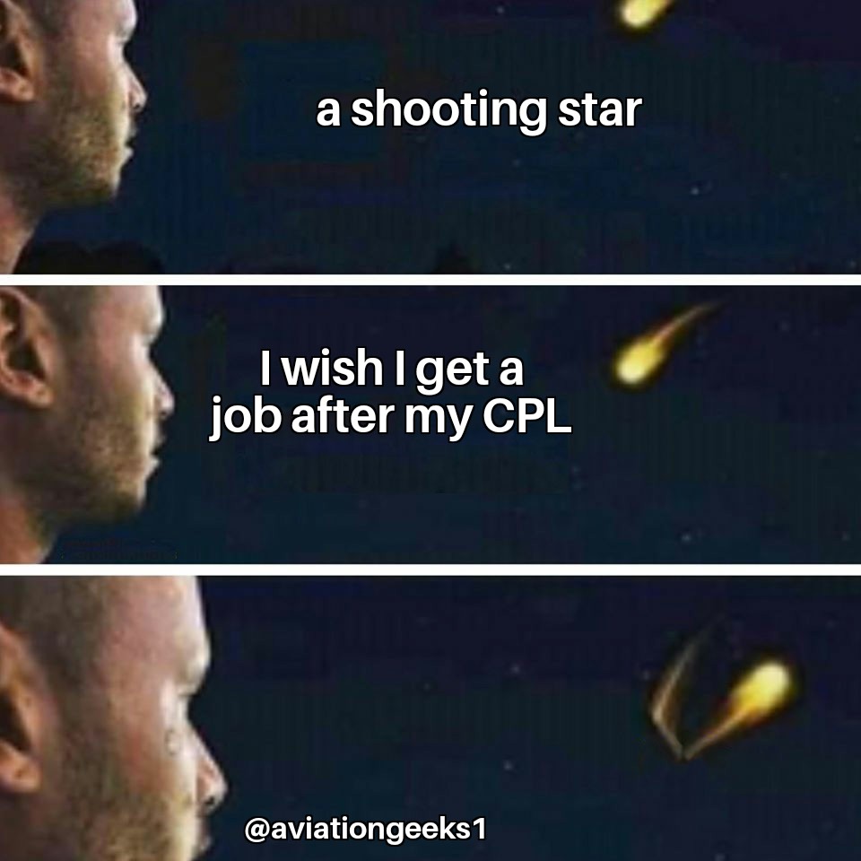 aviationgeeks1's tweet photo. Even the shooting star knows the realityย ๐๐๐
#MemeAirspace #ClearedForLaughs #FlyAndLaugh #CPL #AviationHumor #Avgeeks #aviationgeeks https://t.co/9l8LxsDNLl