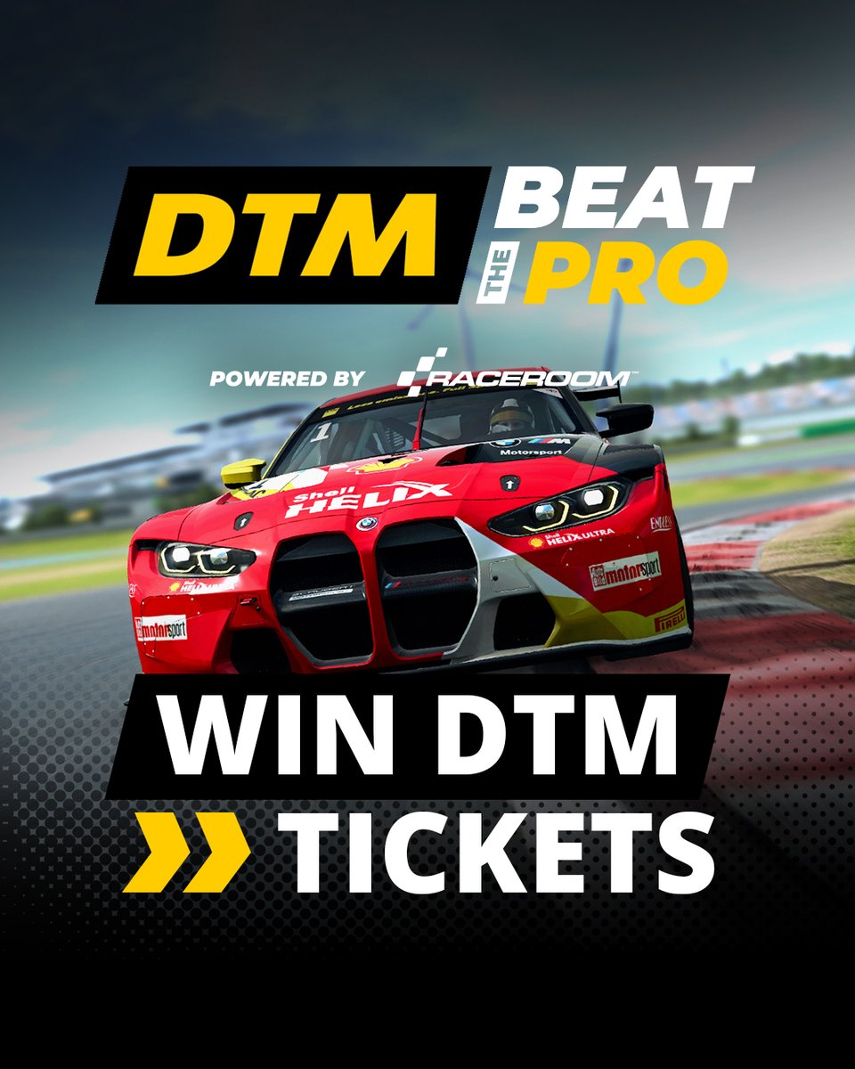 raceroom's tweet image. The next #DTM #BeatThePro Competition is under way!

Beat the laptime of @DTM driver @SheldonvdLinde in his BMW M4 GT3 and win a ticket for the real DTM race at the @Lausitzring_de on August 19 and 20!

game.raceroom.com/competitions/1…