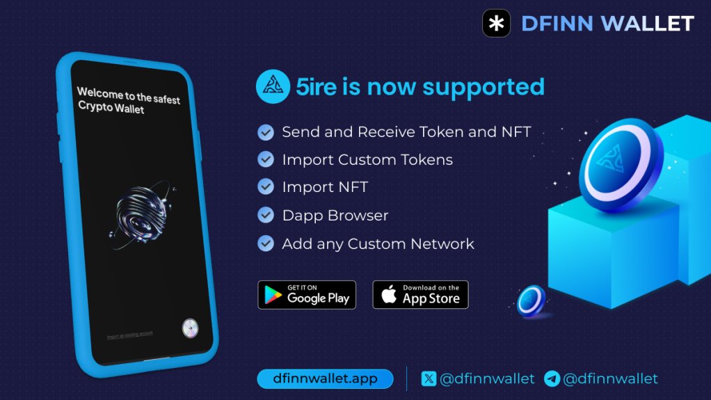 dfinnwallet's tweet photo. 🔥 Level up your crypto game with #DFinnWallet! 

Now featuring support for #5irechain Testnet. Your all-in-one gateway to the exciting realms of #DeFi and blockchain innovation. 

Download Now https://t.co/7Wdz8gWvgy

 #5ireChain #5ire  #5ireTestnet  #DFinnWallet #Dfinn https://t.co/P4p2SKt5ss