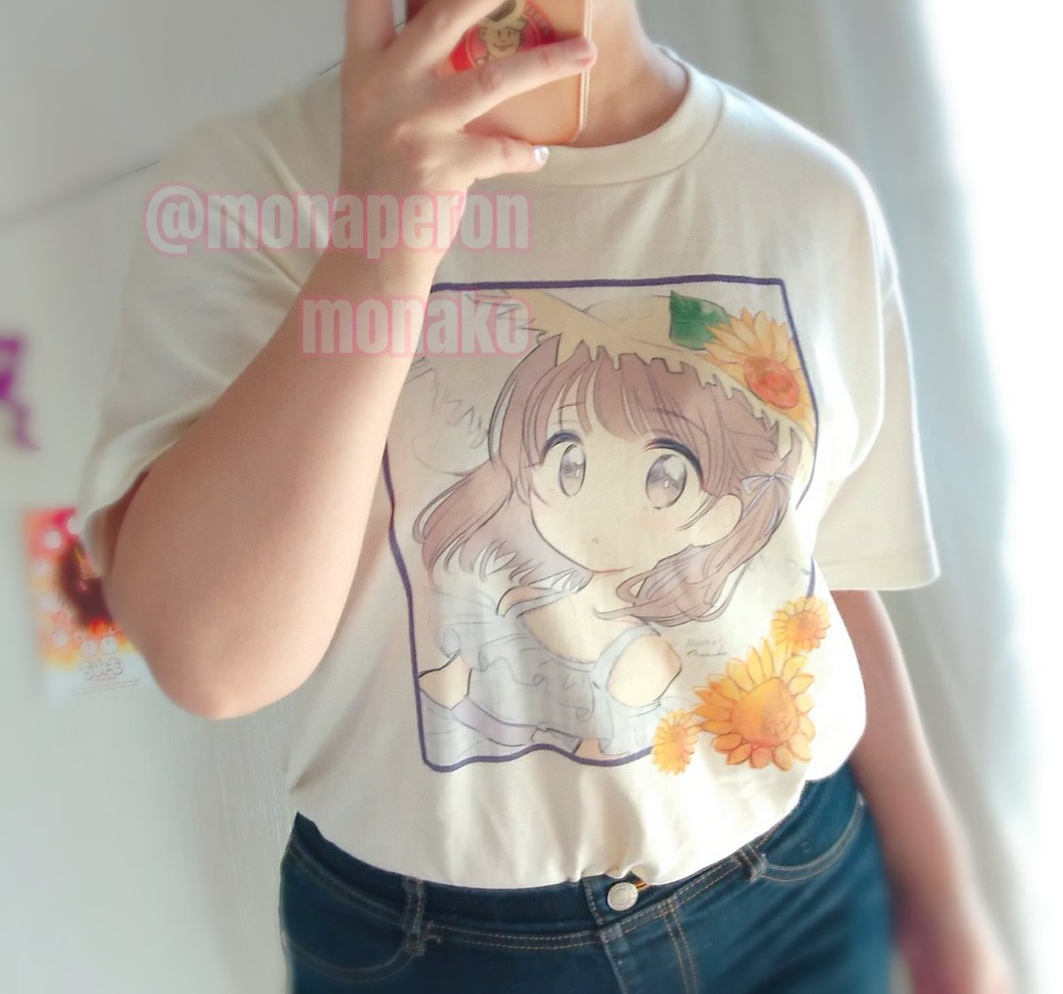 「という事で #Tシャツトリニティ から届きました～!カスタマイズ機能で大きさ調整」|モナ子のイラスト