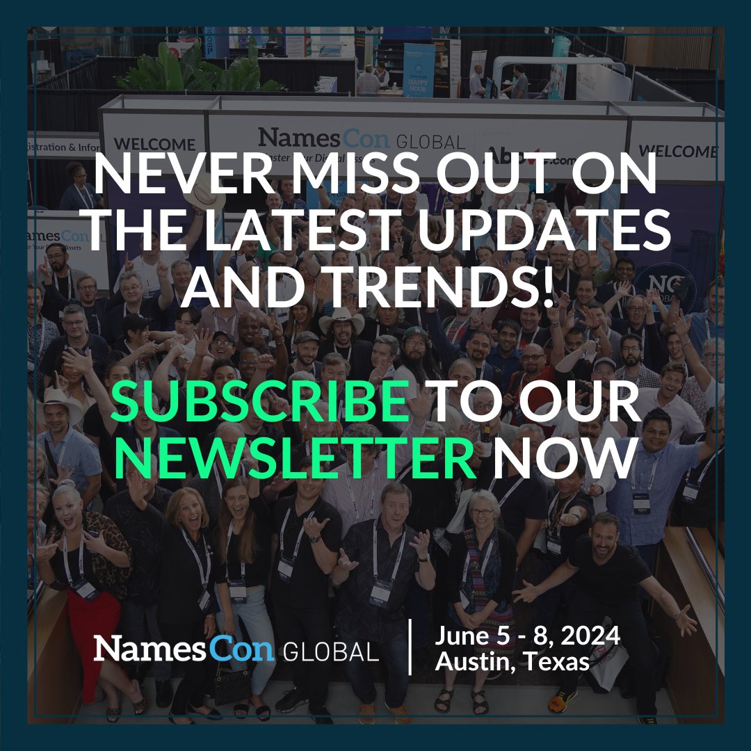 🚨 MARK YOUR CALENDARS 🚨 for the next #NamesCon Event, which will be held from June 5th to June 8th, 2024, in #Austin, Texas 🤠. Don't miss out on this exciting opportunity; sign up for our #newsletter at namescon.com/newsletter/ and stay up to date on all of the developments…