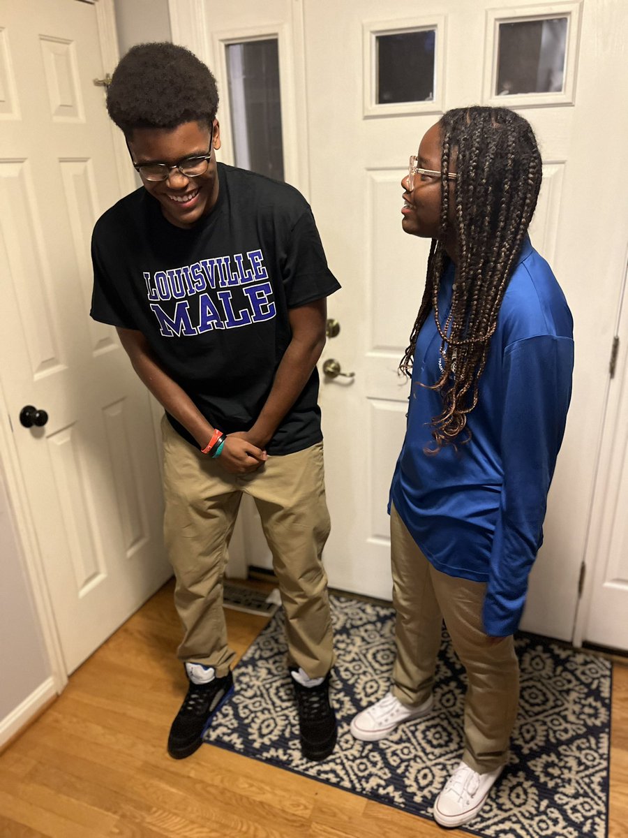 At least they are smiling 😊 Happy First Day of School <a href="/JCPSKY/">JCPS</a> So many important steps have been taken to do what’s best for students. Teachers, bus drivers, administrators - thank you and have a great day!