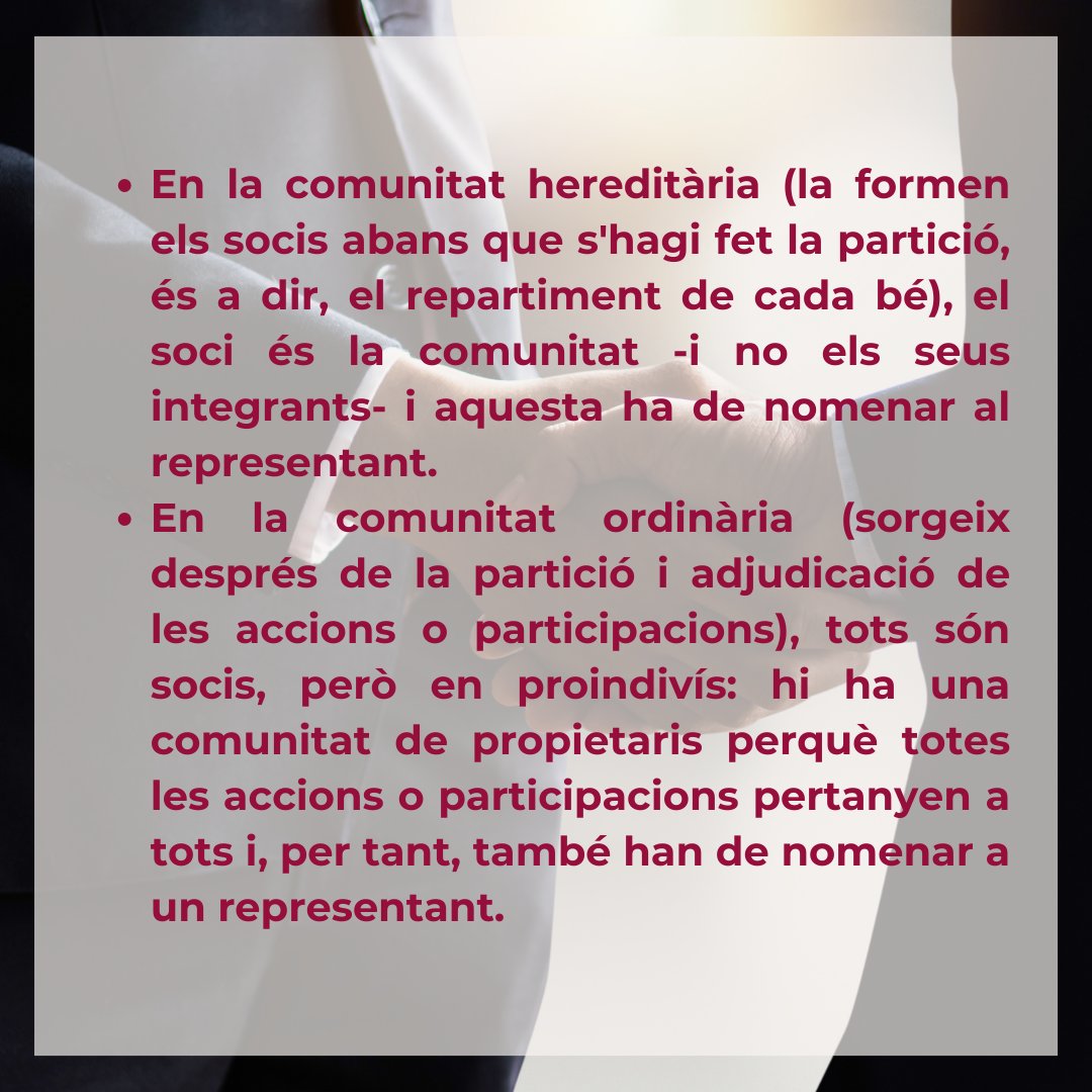 DeCaraAssessors's tweet photo. El nostre equip assessor us informarà sobre com actuar en cas de copropietat d'#accions o #participacions.

📞 93 890 25 52⠀
📩 info@decaraassessors.com

#vilafrancadelpenedes #assessoria #gestoria #gestoriavilafranca #consultoria #emprenedoria #pimes #autonoms #societats #soci https://t.co/6Jm416nSmd