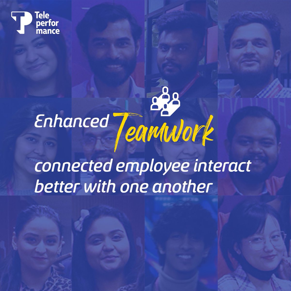 TPIndiaOfficial's tweet photo. At TP, we believe that connected employees interact & learn better.
With #Connections@TP initiative, we make that possible!
For more information, you can write to events.team@teleperformance.com.
#TPIndia #Teamwork #EmployeeInteraction #Teleperformance https://t.co/YITHv2cOU4