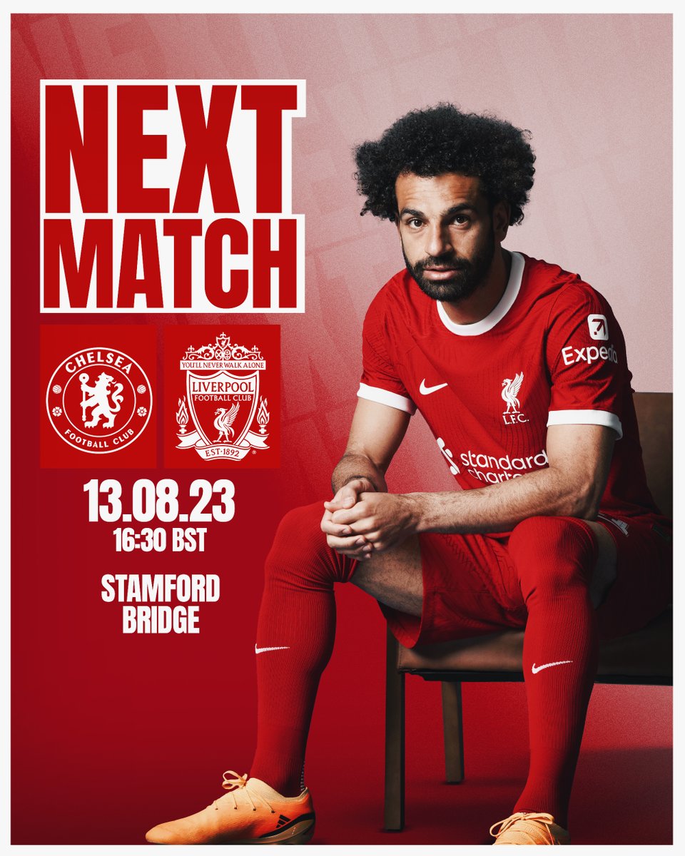 LFC's tweet photo. Our @premierleague campaign begins at Stamford Bridge on Sunday 👊🔴

#CHELIV https://t.co/Velx10vPvs