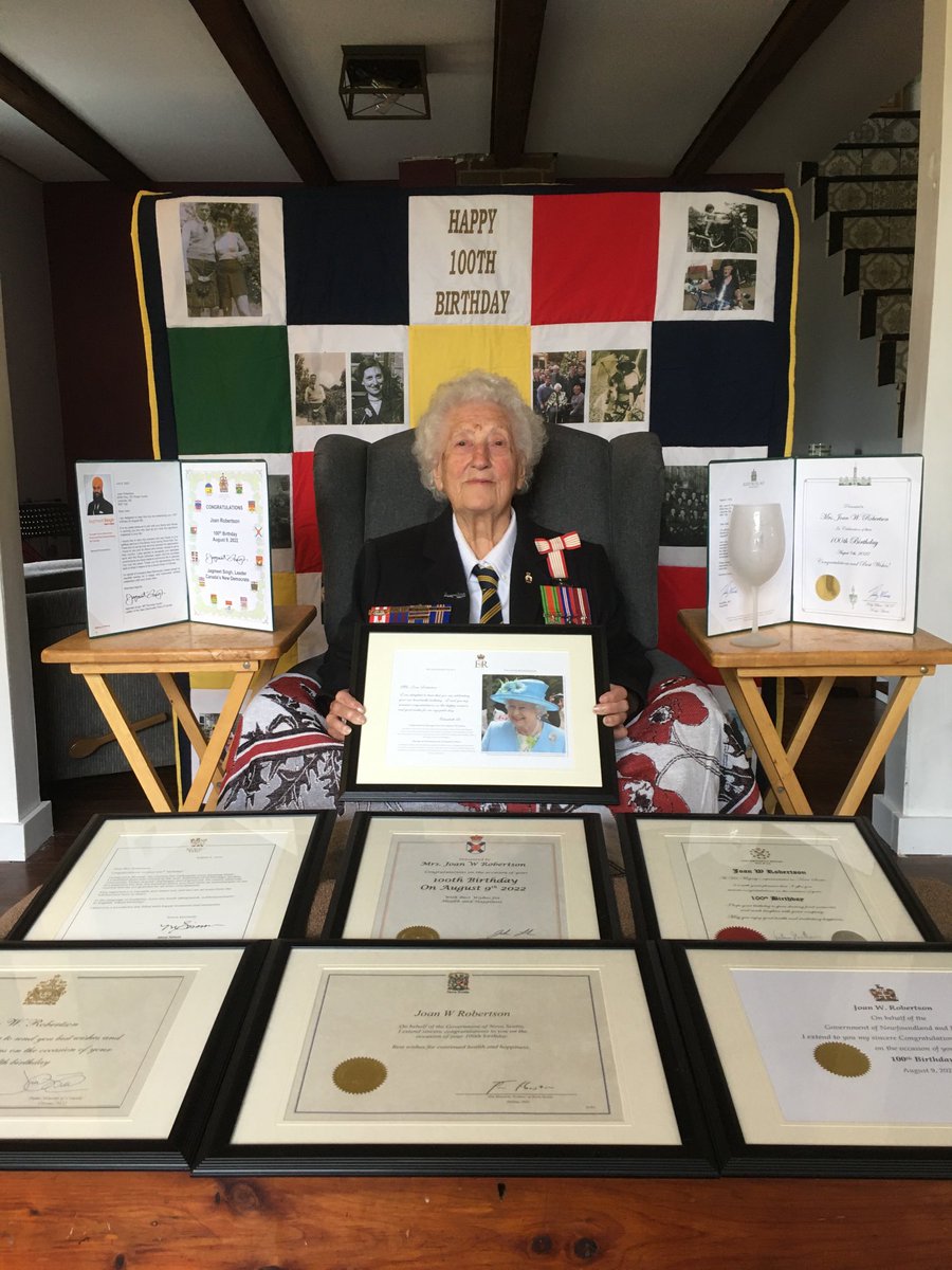 Celebrating this great lady today!! Turning 101!! Happy Birthday Joan W. Robertson!! Love you Mom, Nanny &amp; Mrs.R… and still as spunky as ever!! ⁦<a href="/RCL_DC/">RoyalCanadianLegion</a>⁩