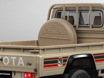 新型再再販ランクル70の背面タイヤカバーがFJクルーザーの流用だっ