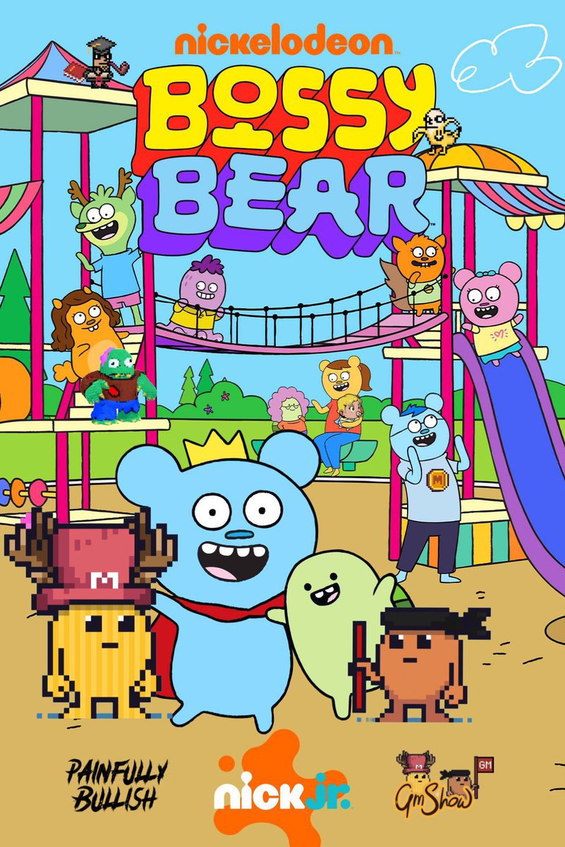 GM ☀️

Today is GM Show day! ☕️ 

UglyDolls is a computer-animated musical adventure-comedy film.
It is based on the plush toys of the same name by David Horvath. 

Bossy Bear is a animated series based on the books by David Horvath on Nickelodeon.

#PAINFULLYBULLISH