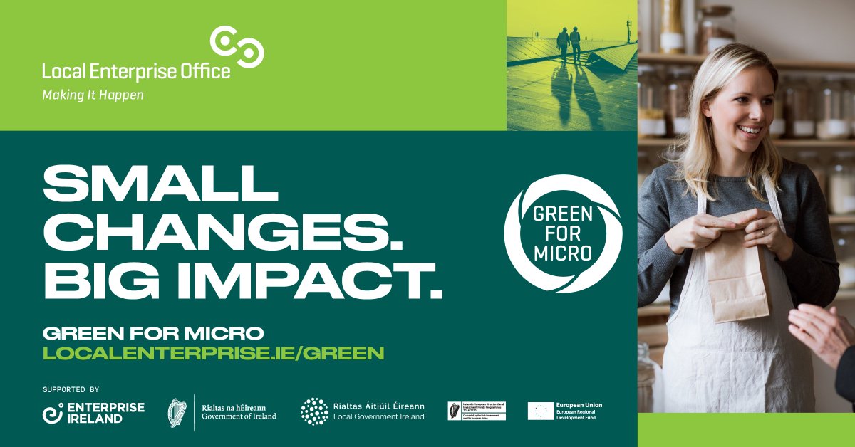 LEODublinCity's tweet image. Green for Micro is an initiative to help prepare small businesses for the low carbon, more resource efficient economy of the future.

Find out more and take the first steps on your green journey today: bit.ly/3KzUoZp

#Sustainability #MakingItHappen #GreenForMicro #Green