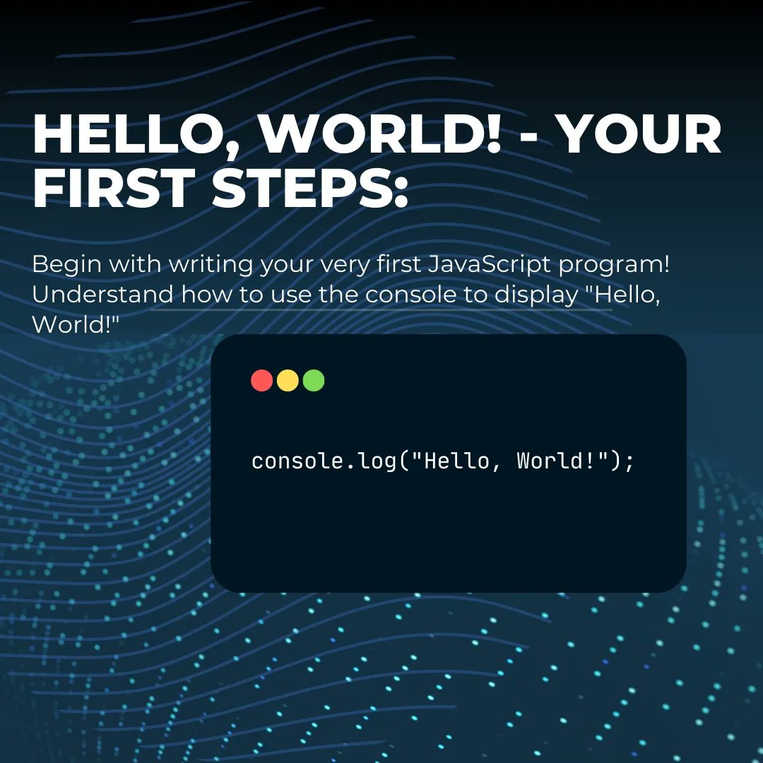 abhi_devloper's tweet image. This post is your launchpad into the Javascript coding
universe.

#CodingBeginner #JavaScriptJourney #WebDev101
#LearnCoding #StartCoding #Programming101
#WebDevelopment #CodingCommunity
#TechLearning #BeginnersGuide #CodeLearning
#GetStartedCoding #CodingAdventure
#CodeJourney