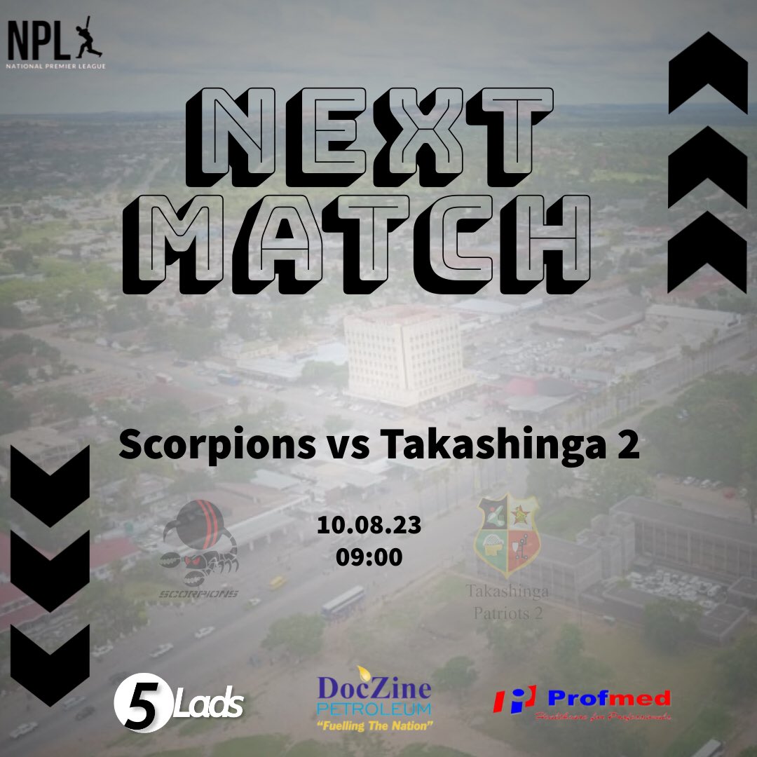 Our 2nd fixture of #NPL2023! 

🗓️10 August
⌚️0900
🏟️Masvingo Sports Club